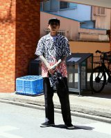 【CALEE】 ZEBRA FLAME PATTERN S/S SH