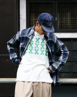 【BOWWOW】リアルなダメージとリペア加工が施された"CHECK RAYON SHIRT"