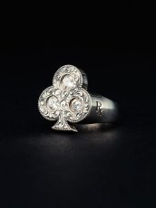 画像1: ANTIDOTE BUYERS CLUB   Engraved Club Ring (With Stone) (Silver) (1)