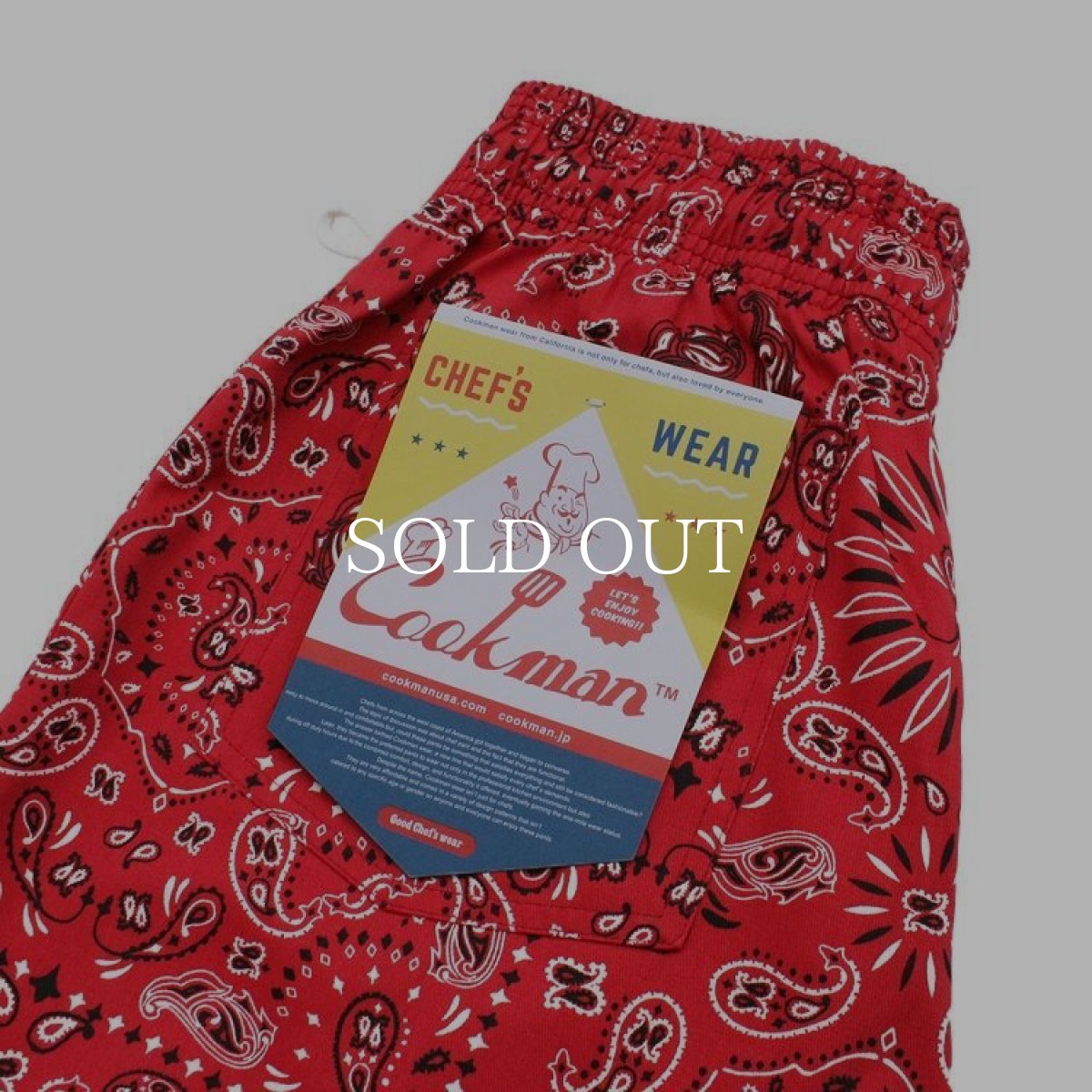 画像4: COOKMAN  Chef Pants Paisley (Red) (4)