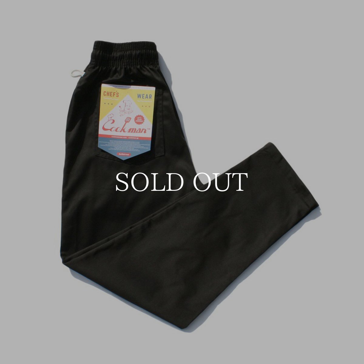 画像1: COOKMAN  Chef Pants (Black) (1)