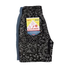 画像1: COOKMAN  Chef Short Pants Paisley (Black) (1)