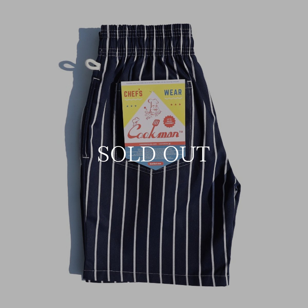 画像1: COOKMAN  Chef Short Pants Stripe (Navy) (1)