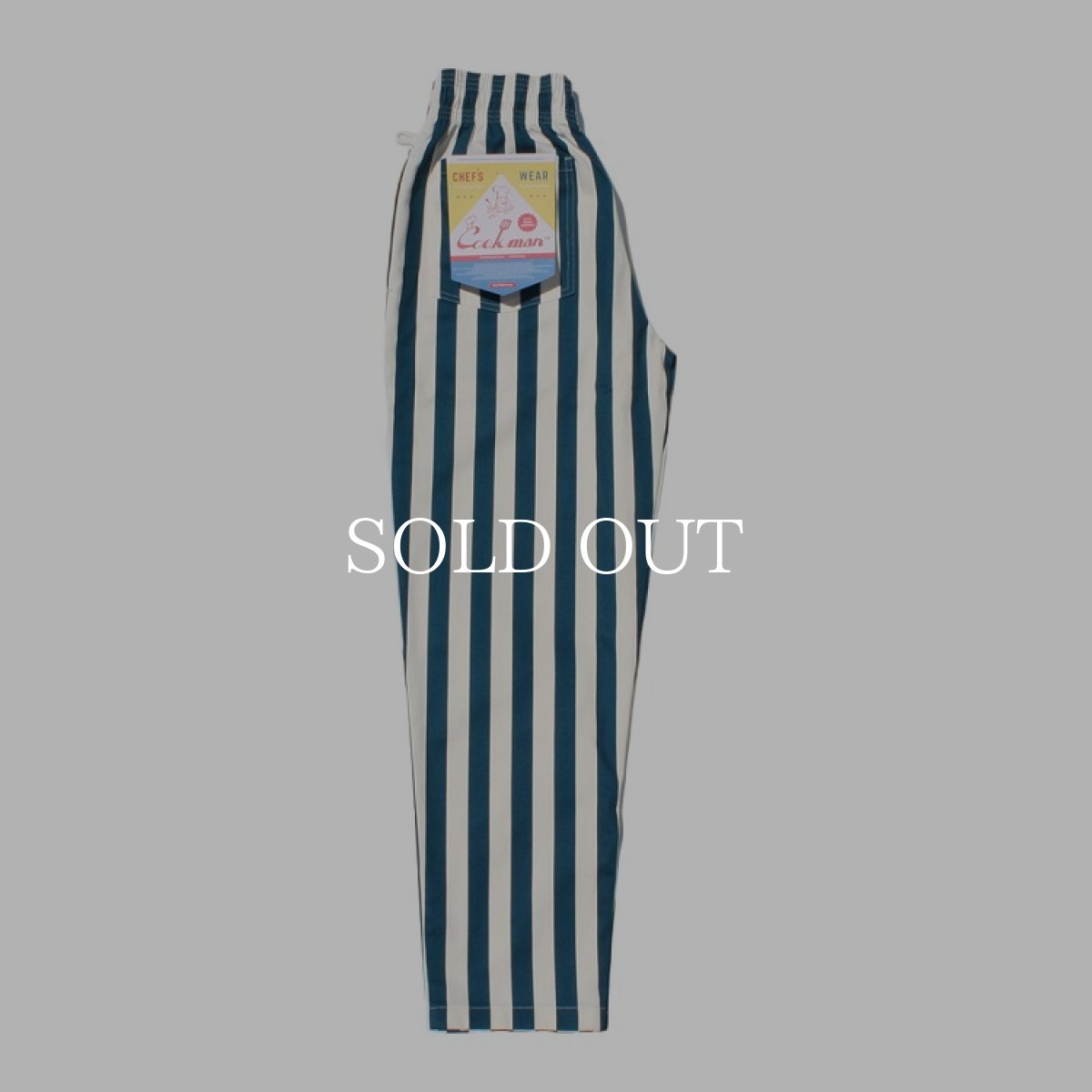 画像2: COOKMAN  Chef Pants Wide Stripe (Navy) (2)