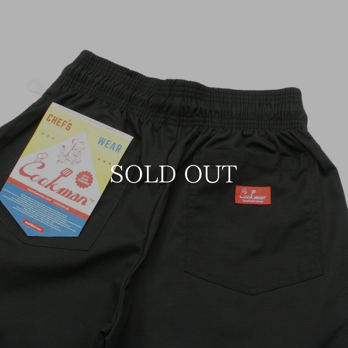 画像5: COOKMAN  Chef Pants Ripstop Black (Black) (5)