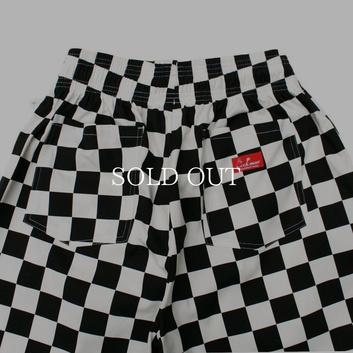 画像3: COOKMAN  Chef Short Pants Checker  (Black) (3)