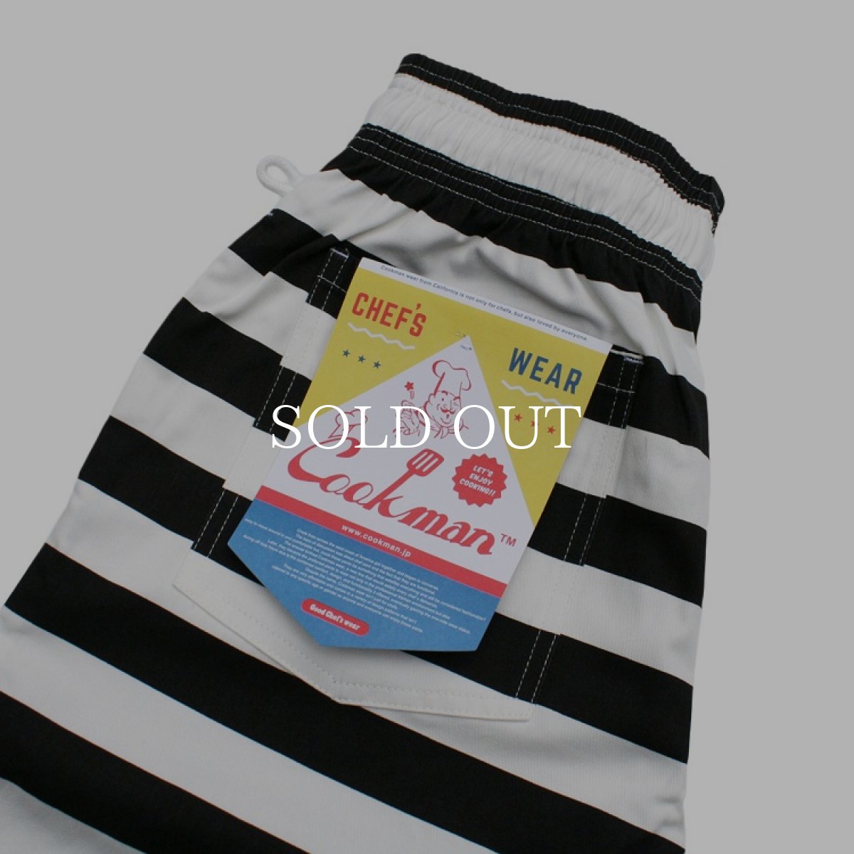 画像5: COOKMAN  Chef Short Pants Border  (Black) (5)