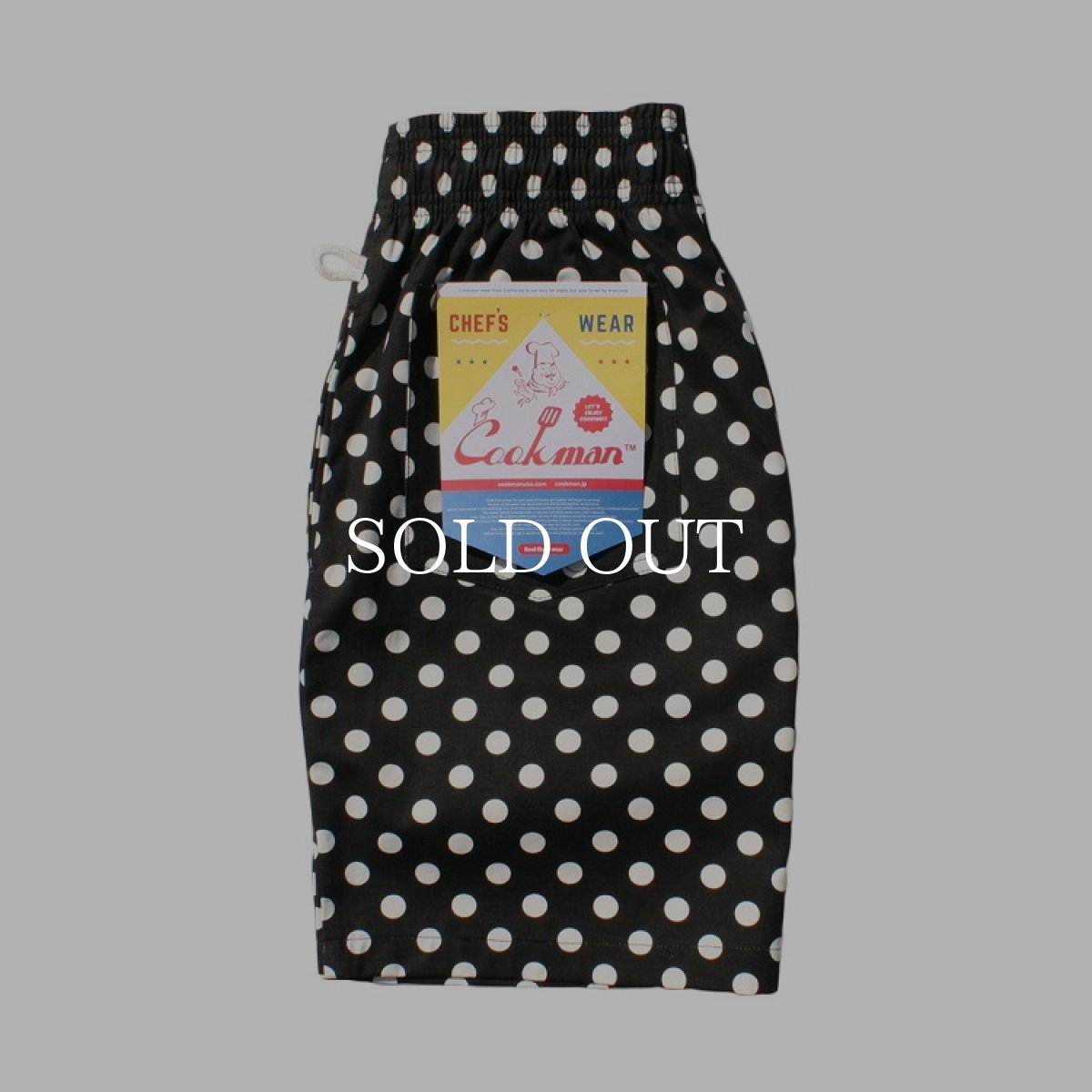 画像1: COOKMAN  Chef Short Pants Dots (Black) (1)