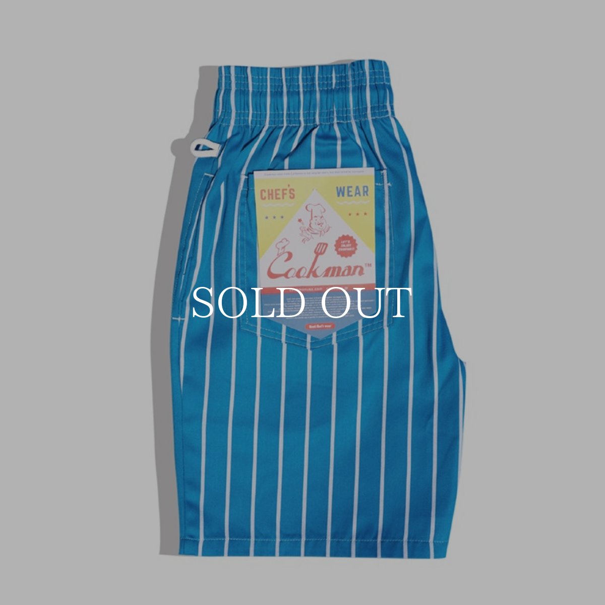 画像1: COOKMAN  Chef Short Pants Stripe (Light Blue) (1)