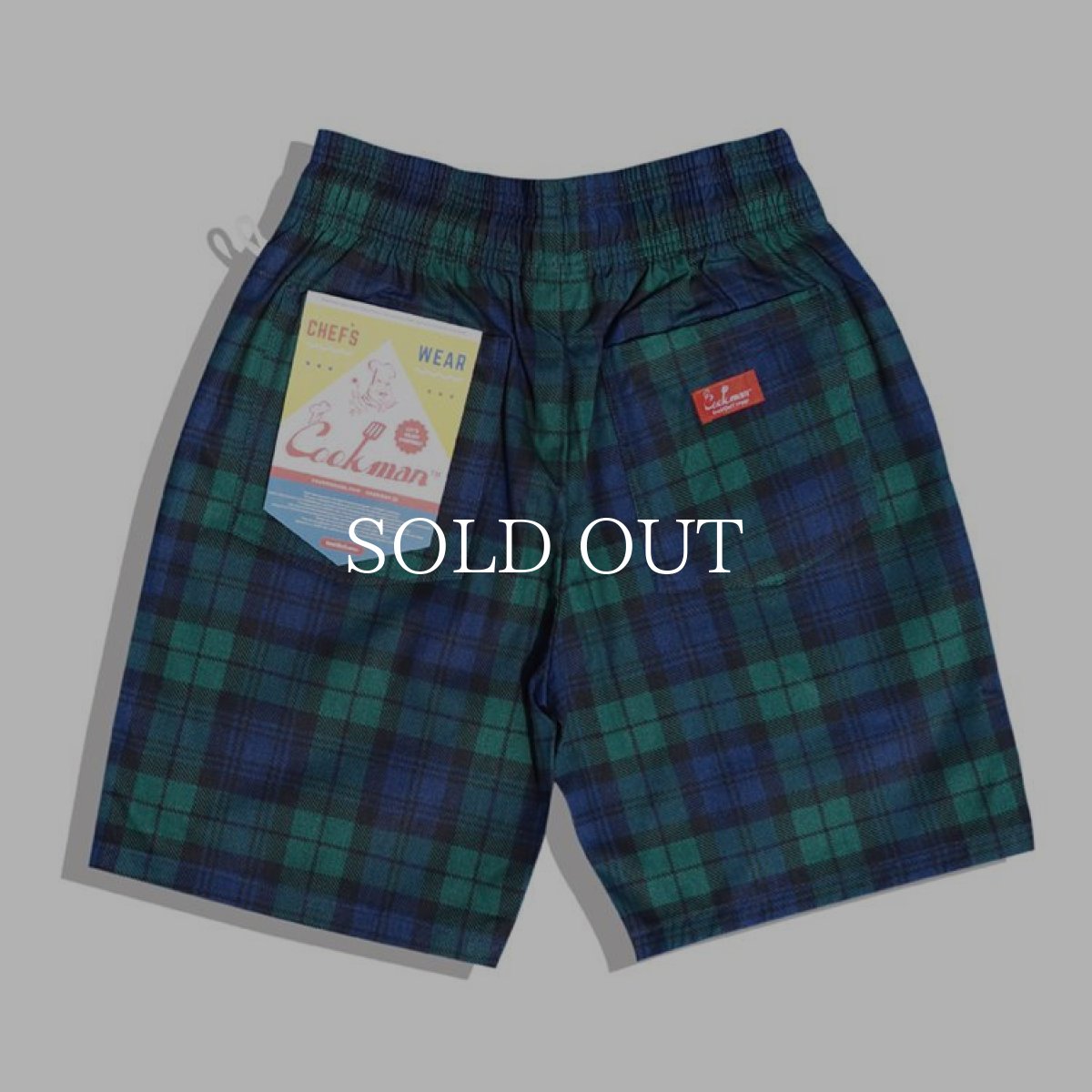 画像3: COOKMAN  Chef Short Pants Black Watch Check (Navy) (3)