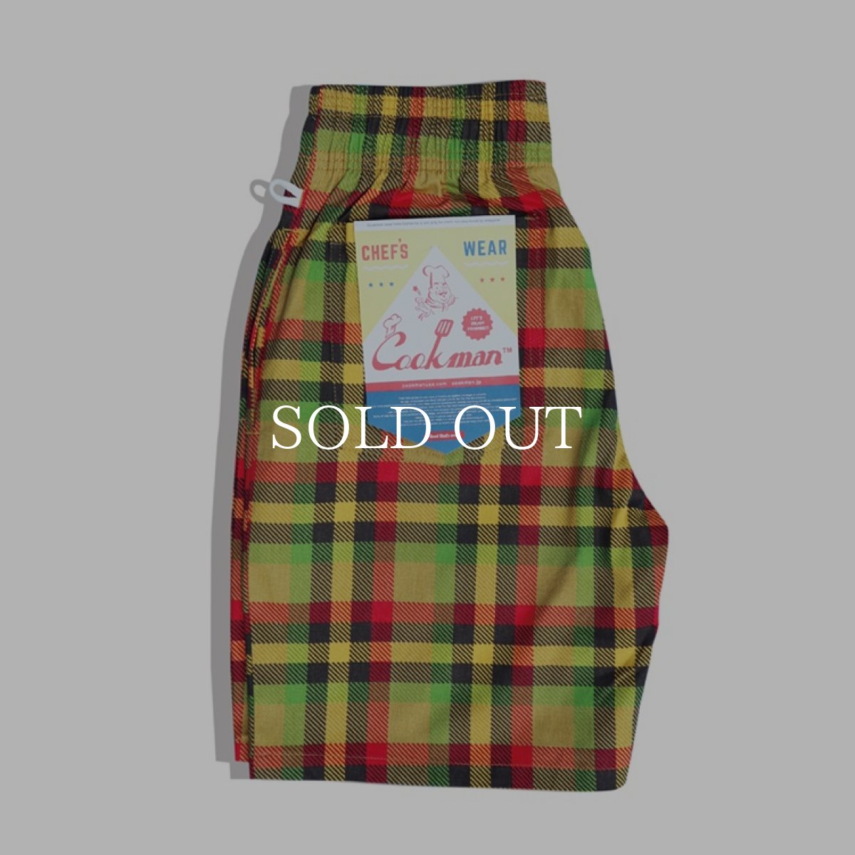 画像1: COOKMAN  Chef Short Pants Burger Check (Multi) (1)