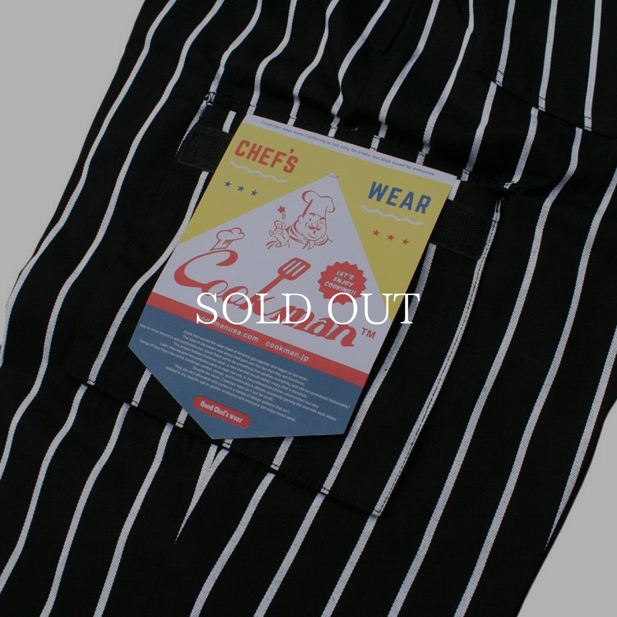 画像4: COOKMAN  Chef Cargo Pants Stripe (Black) (4)