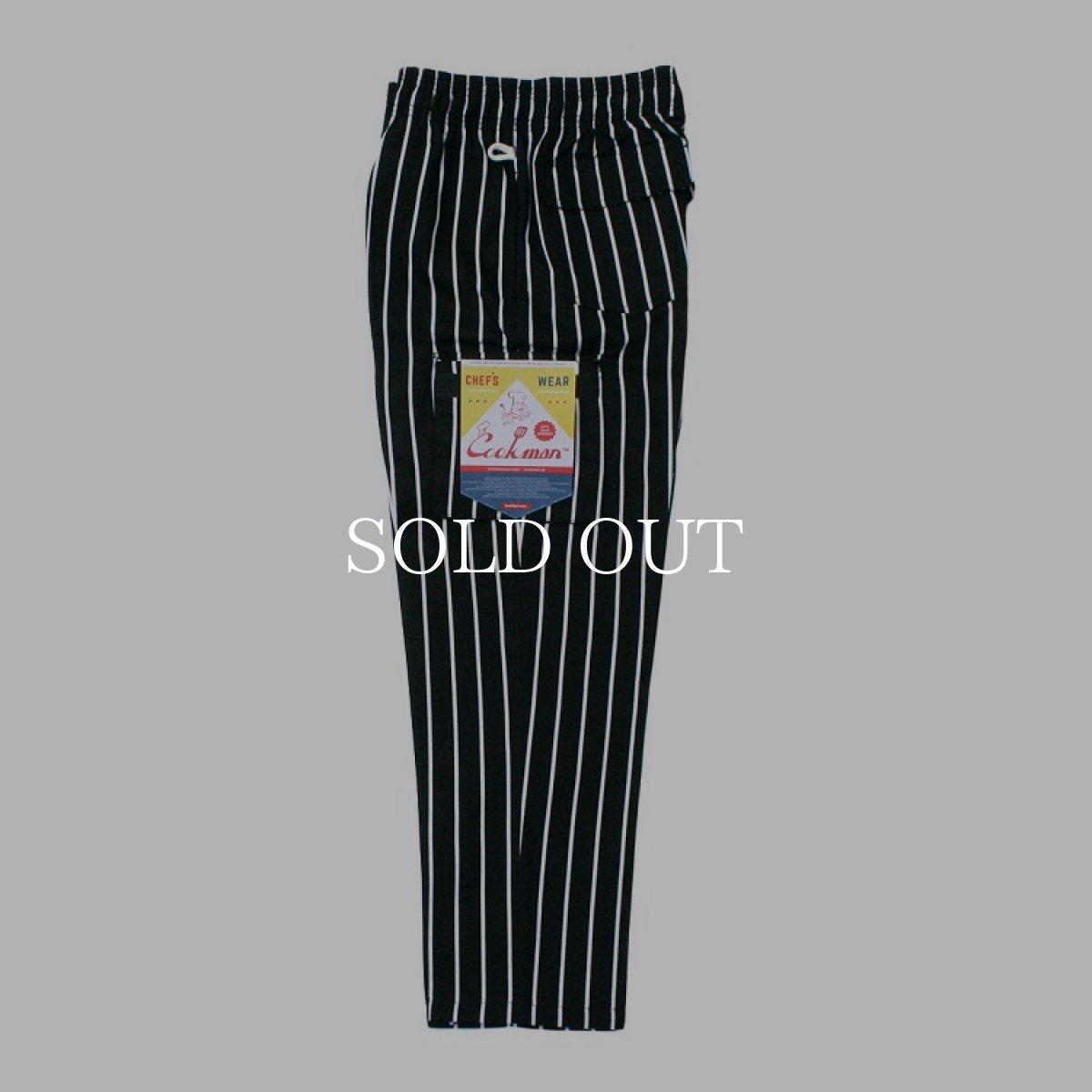 画像2: COOKMAN  Chef Cargo Pants Stripe (Black) (2)