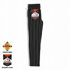 画像2: COOKMAN  Bartender's Pants Stripe (Black) (2)