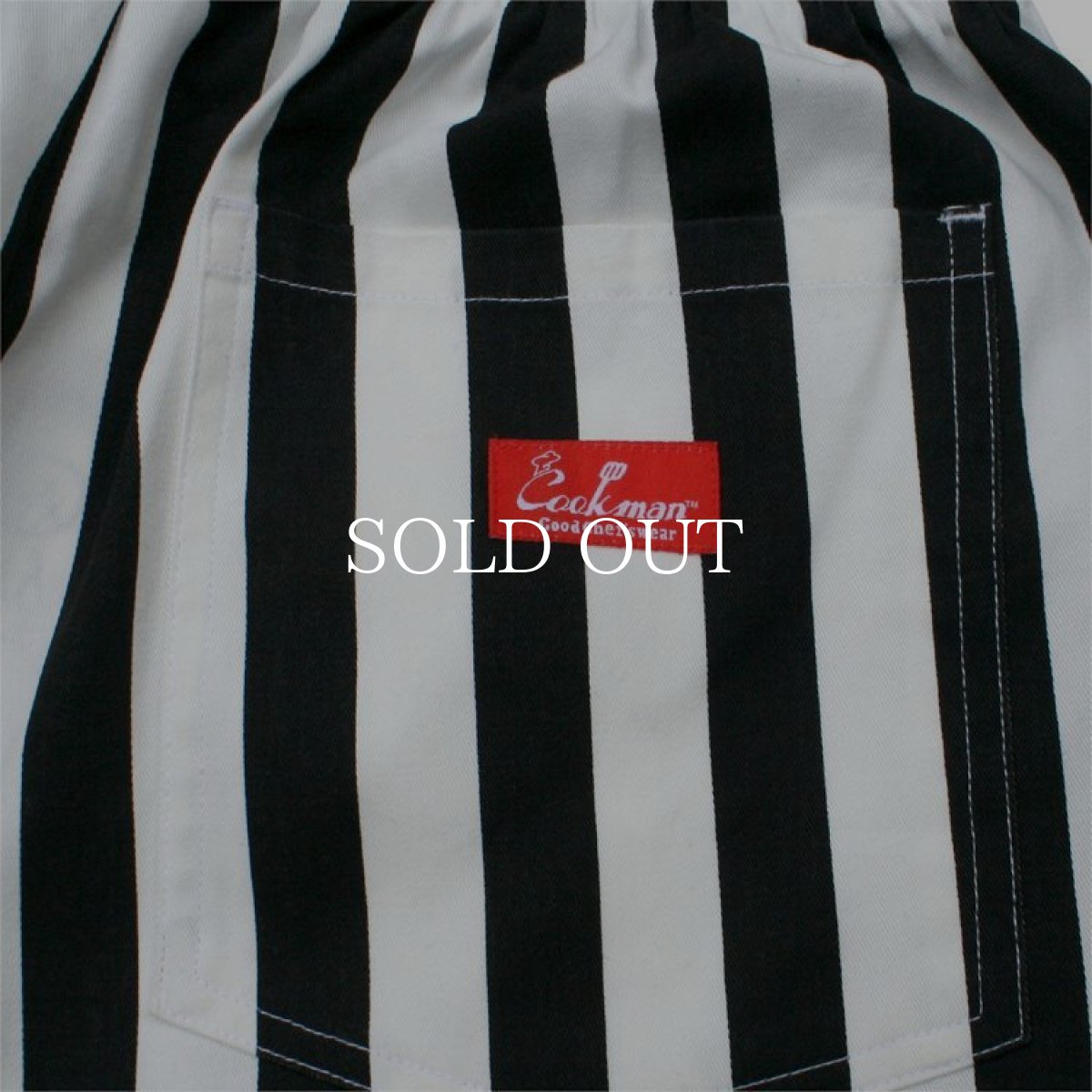 画像6: COOKMAN  Chef Pants Wide stripe (Black) (6)