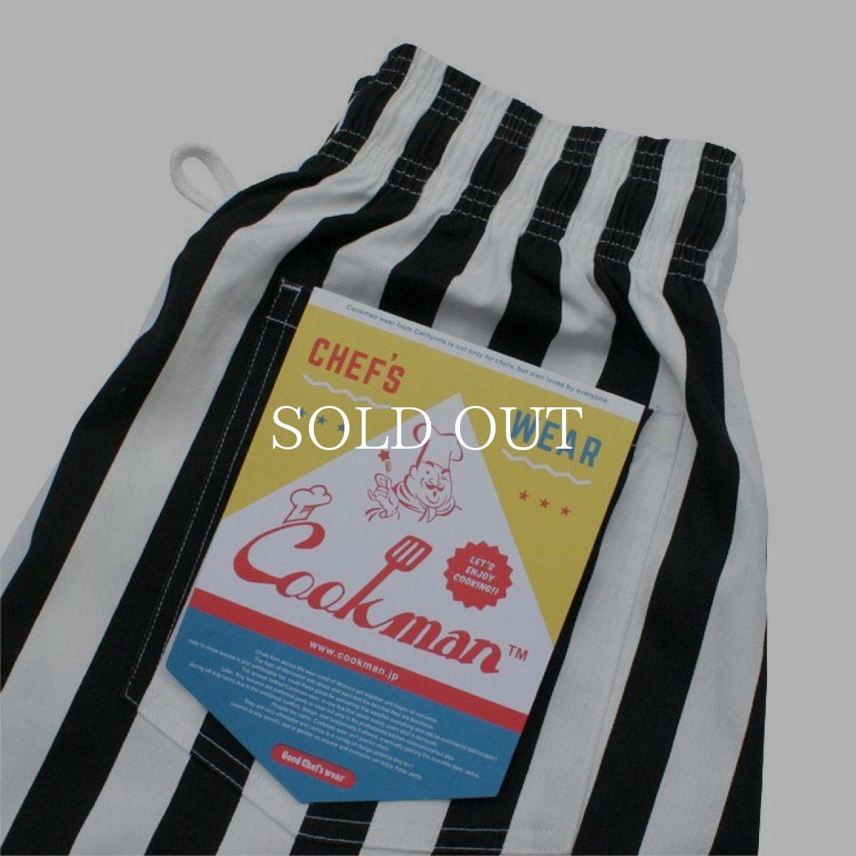 画像4: COOKMAN  Chef Pants Wide stripe (Black) (4)