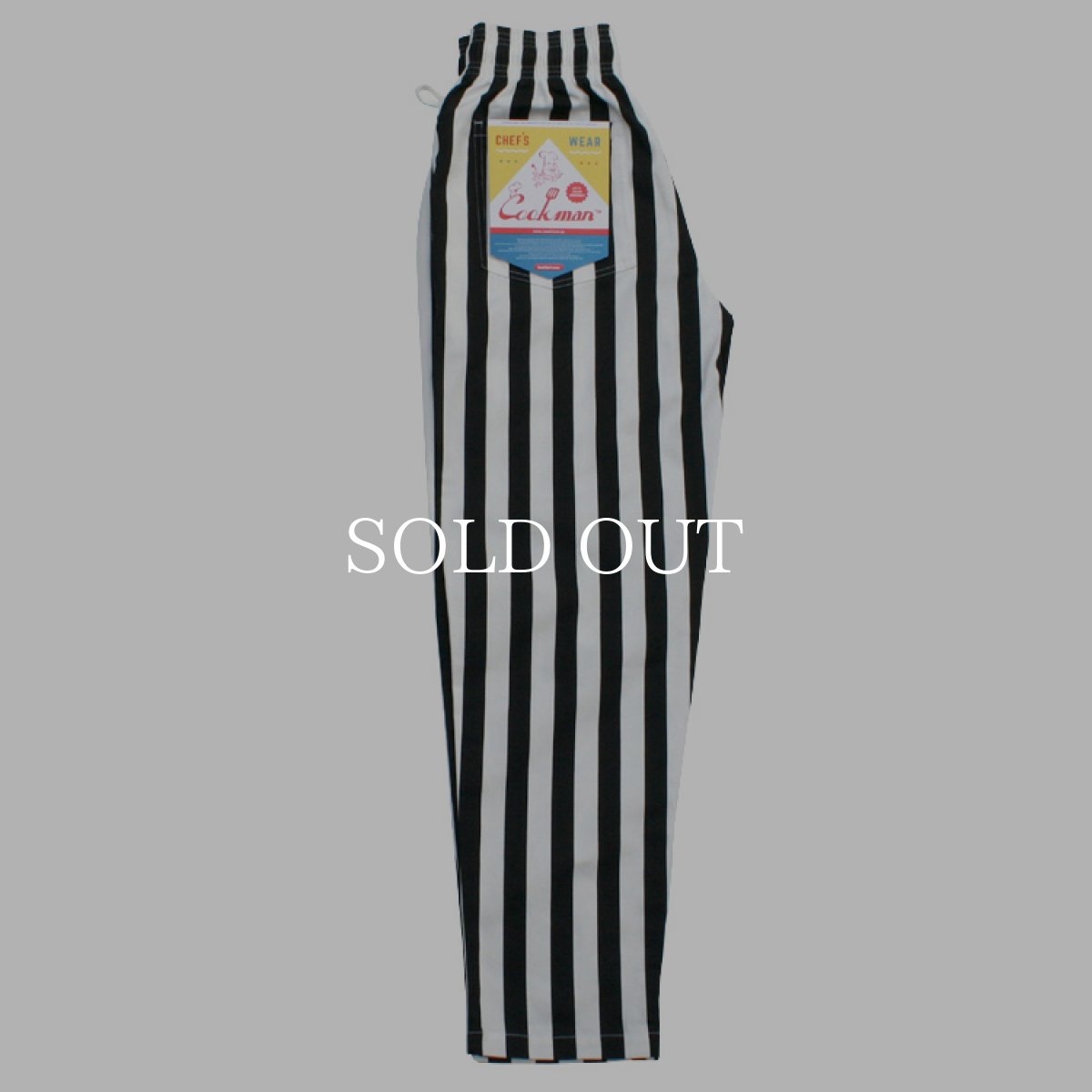 画像2: COOKMAN  Chef Pants Wide stripe (Black) (2)