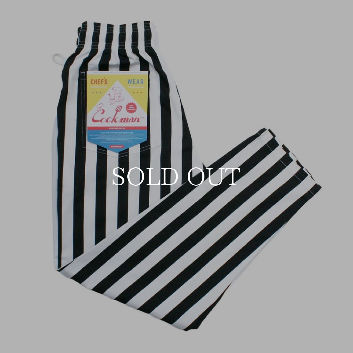 画像1: COOKMAN  Chef Pants Wide stripe (Black) (1)
