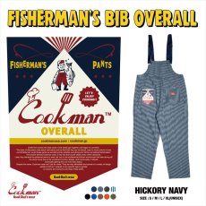 画像1: COOKMAN  Fisherman's Bib Overall Hickory (Navy) (1)