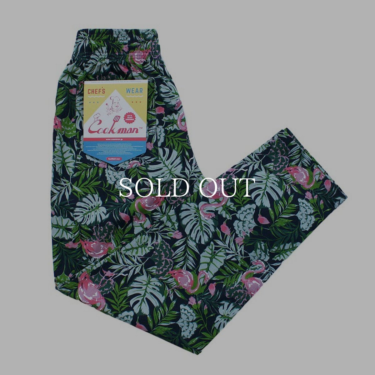 画像1: COOKMAN  Chef Pants Tropical (Green) (1)