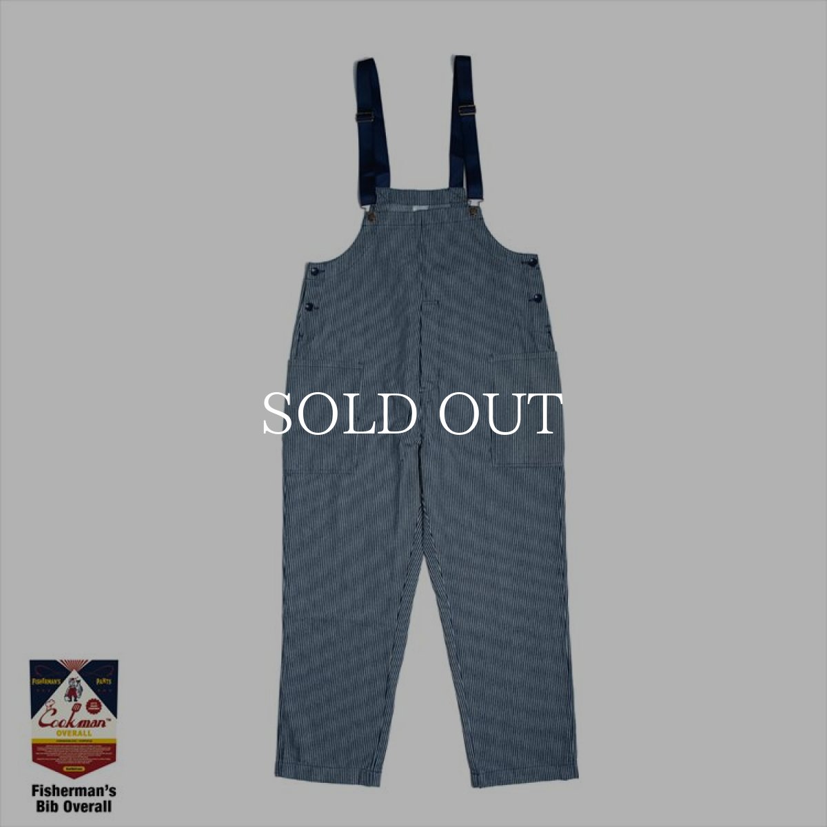 画像2: COOKMAN  Fisherman's Bib Overall Hickory (Navy) (2)
