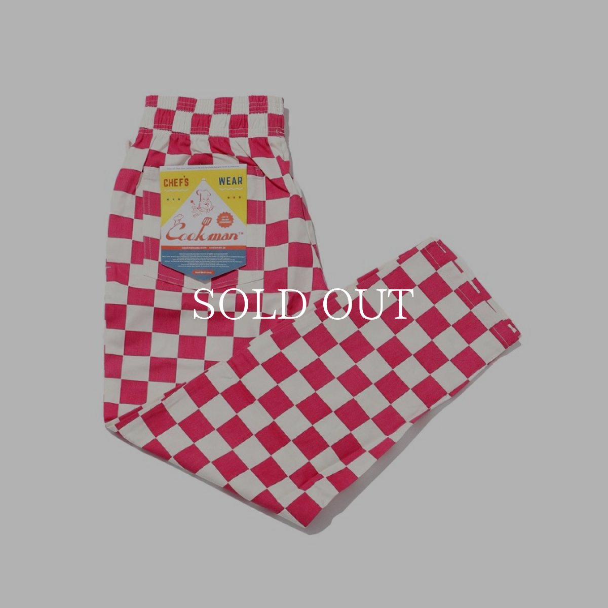 画像1: COOKMAN  Chef Pants Checker (Pink) (1)