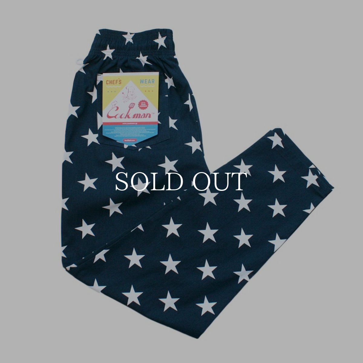 画像1: COOKMAN  Chef Pants Star (Navy) (1)