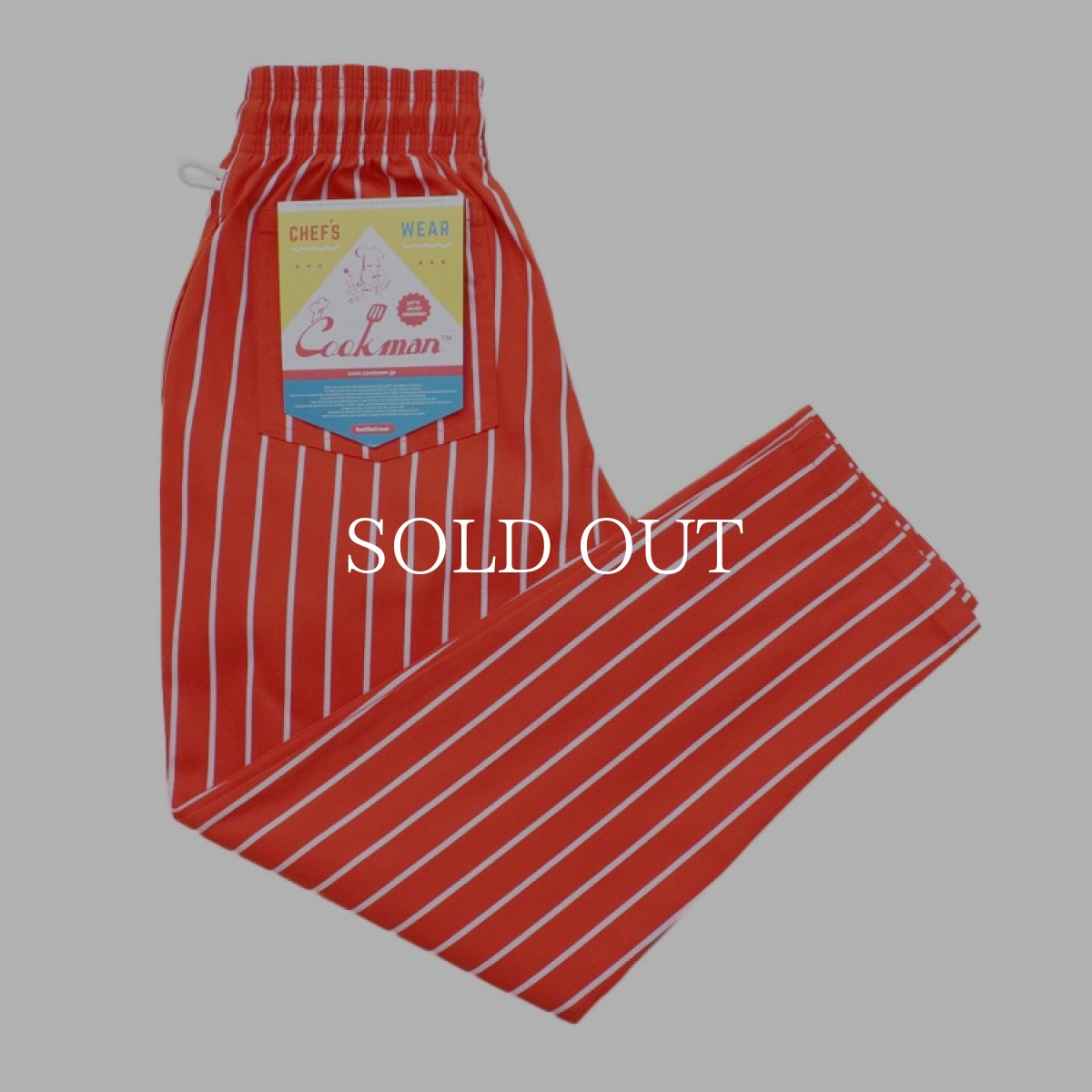 画像1: COOKMAN  Chef Pants Stripe (Orange) (1)