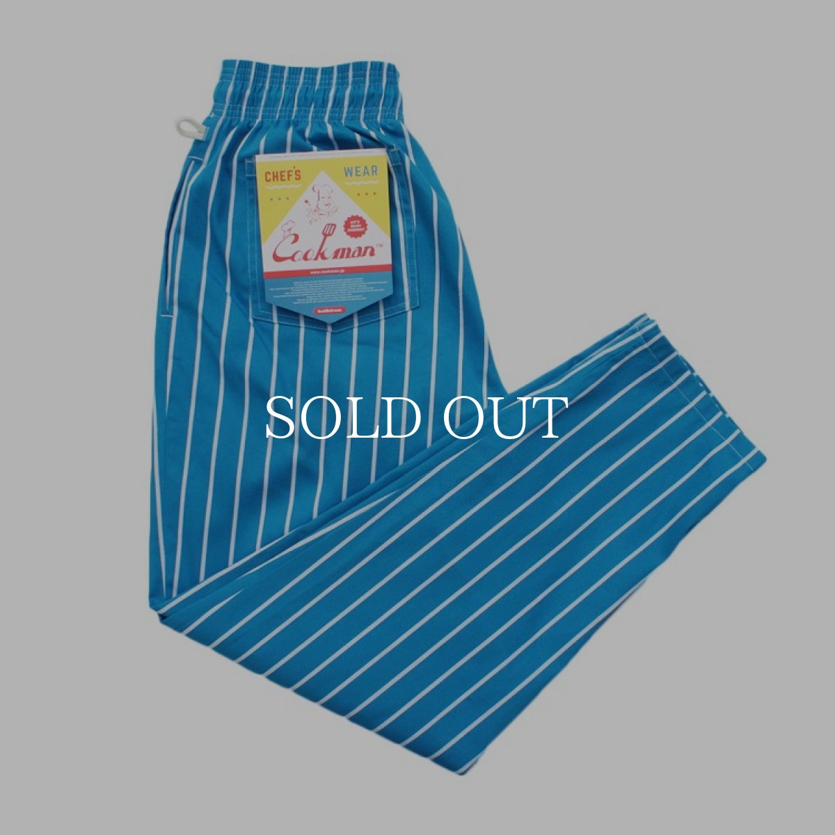 画像1: COOKMAN  Chef Pants Stripe (Light Blue) (1)