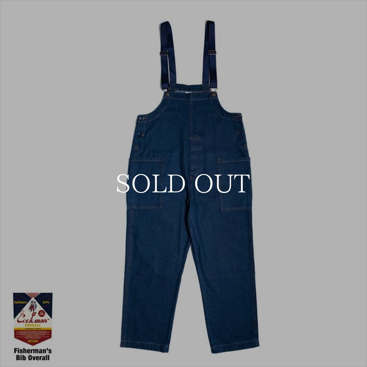 画像2: COOKMAN  Fisherman's Bib Overall Denim (Navy) (2)