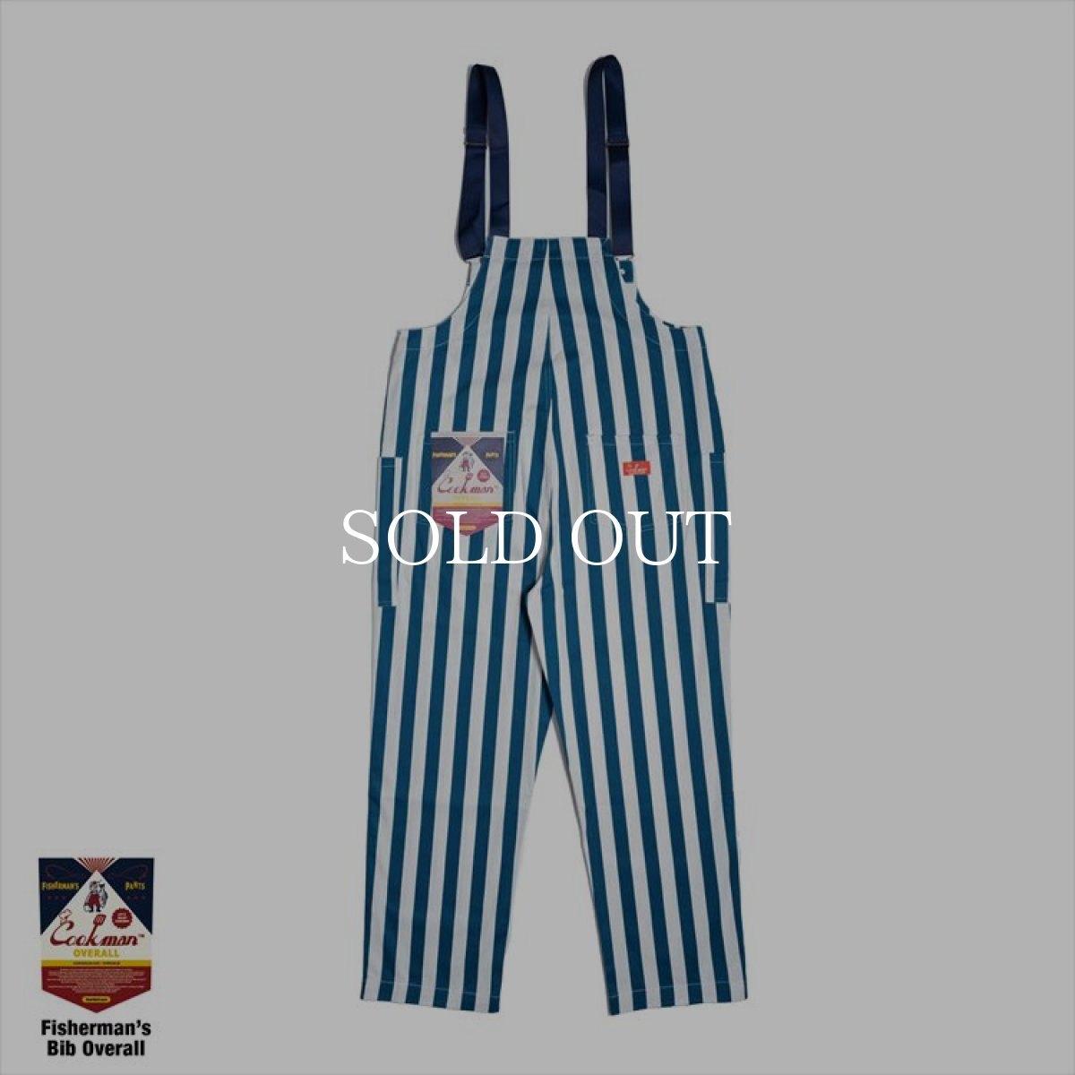 画像3: COOKMAN  Fisherman's Bib Overall Wide Stripe (Navy) (3)