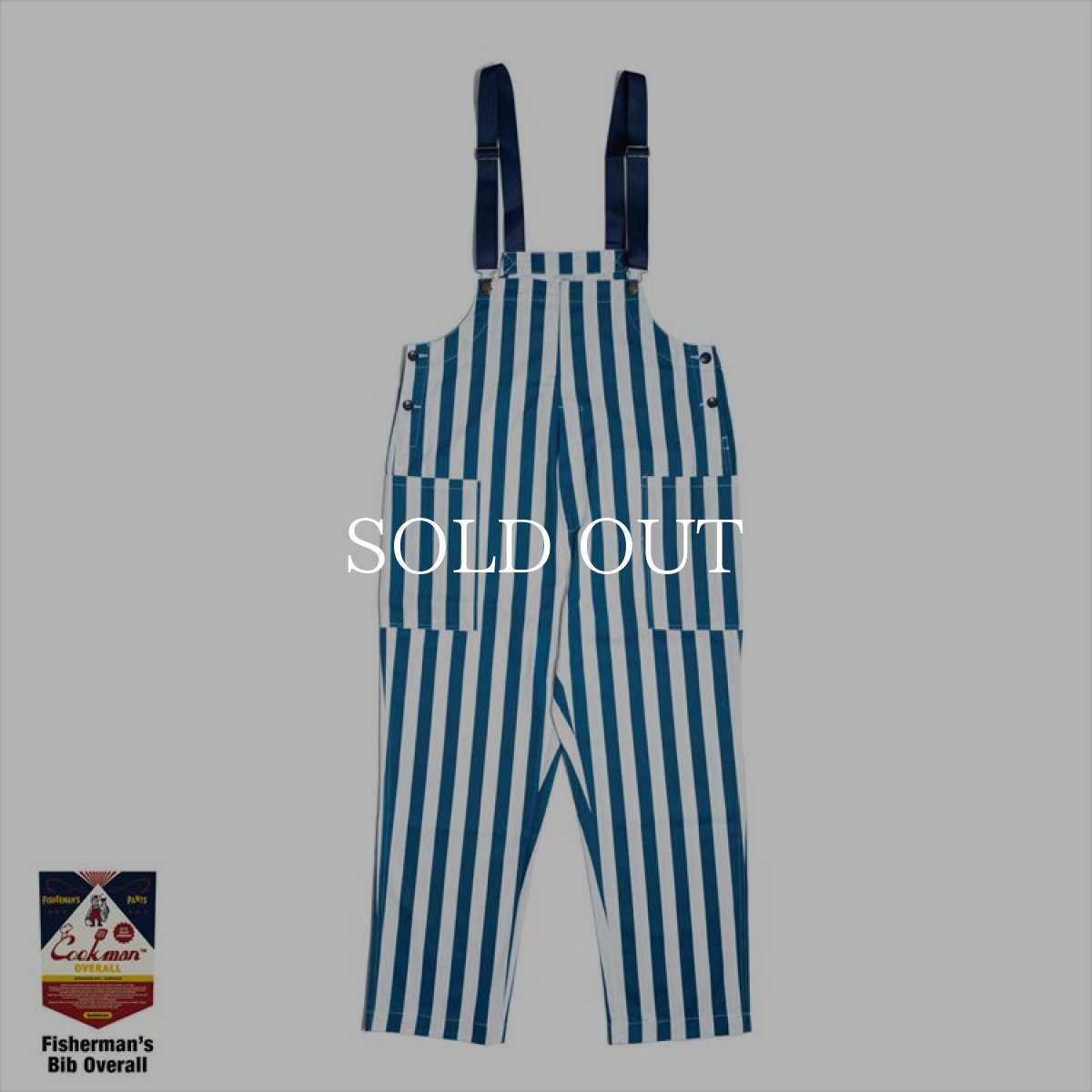 画像2: COOKMAN  Fisherman's Bib Overall Wide Stripe (Navy) (2)