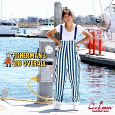 画像13: COOKMAN  Fisherman's Bib Overall Wide Stripe (Navy) (13)