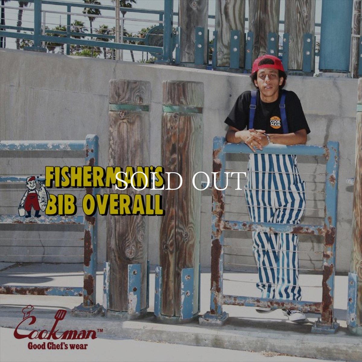 画像11: COOKMAN  Fisherman's Bib Overall Wide Stripe (Navy) (11)