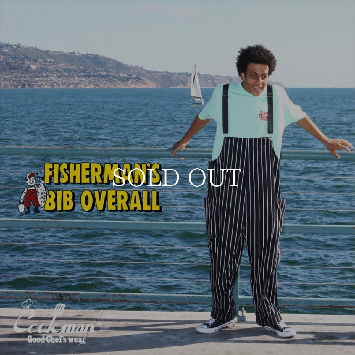 画像11: COOKMAN  Fisherman's Bib Overall Stripe (Black) (11)