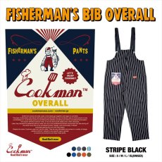 画像1: COOKMAN  Fisherman's Bib Overall Stripe (Black) (1)