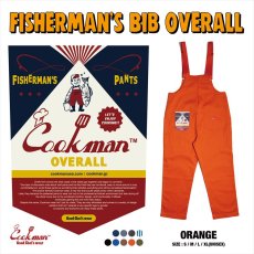 画像1: COOKMAN  Fisherman's Bib Overall (Orange) (1)