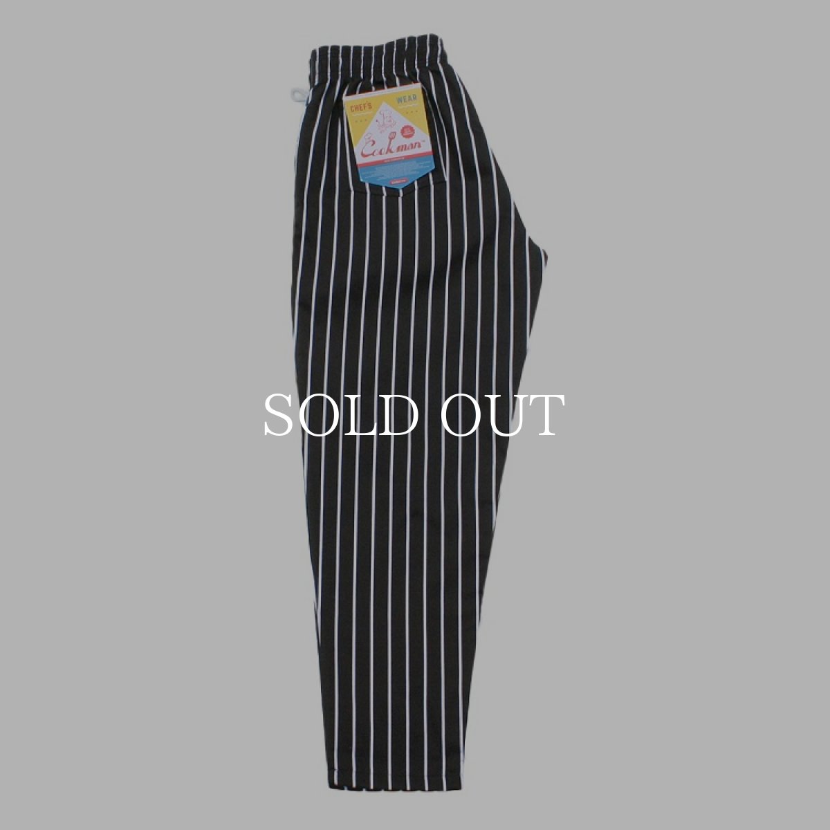 画像2: COOKMAN  Chef Pants Stripe BIG SIZE (Black) (2)