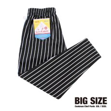 画像1: COOKMAN  Chef Pants Stripe BIG SIZE (Black) (1)