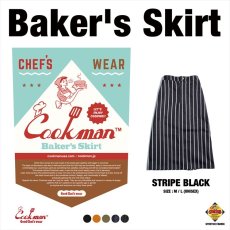 画像1: COOKMAN  Baker's Skirt Stripe (Black) (1)
