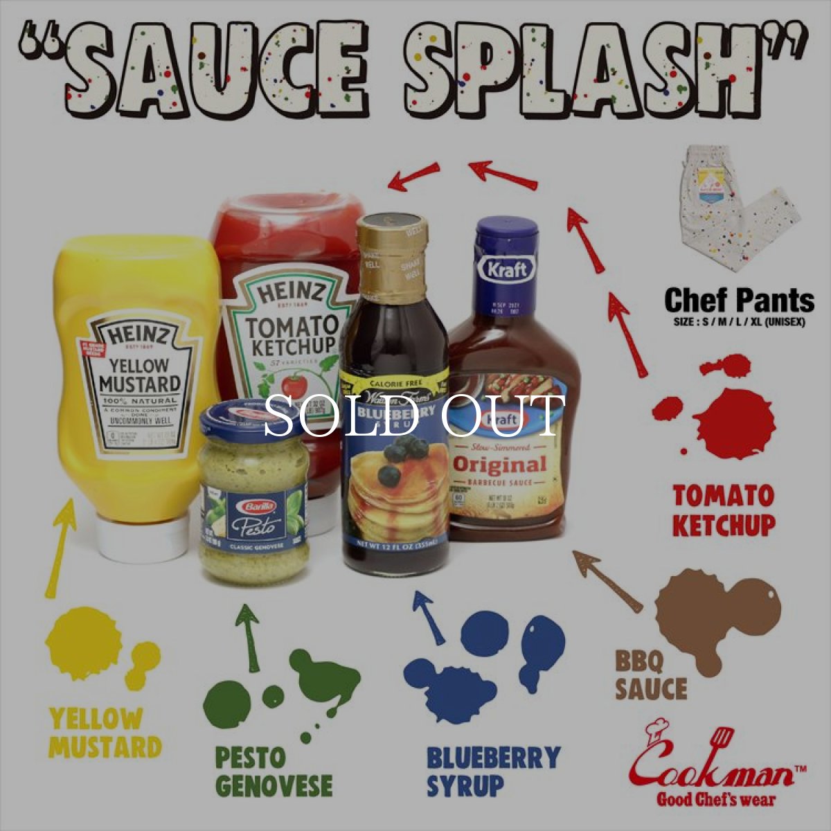 画像12: COOKMAN  Chef Pants Sauce Splash (Beige) (12)