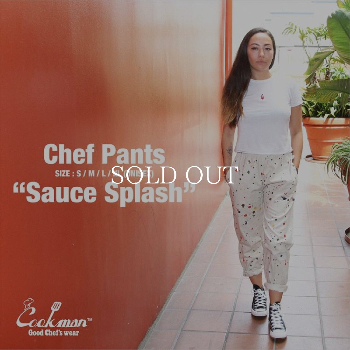 画像11: COOKMAN  Chef Pants Sauce Splash (Beige) (11)