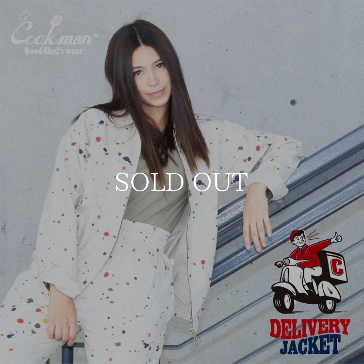 画像11: COOKMAN  Delivery Jacket Sauce Splash (Beige) (11)