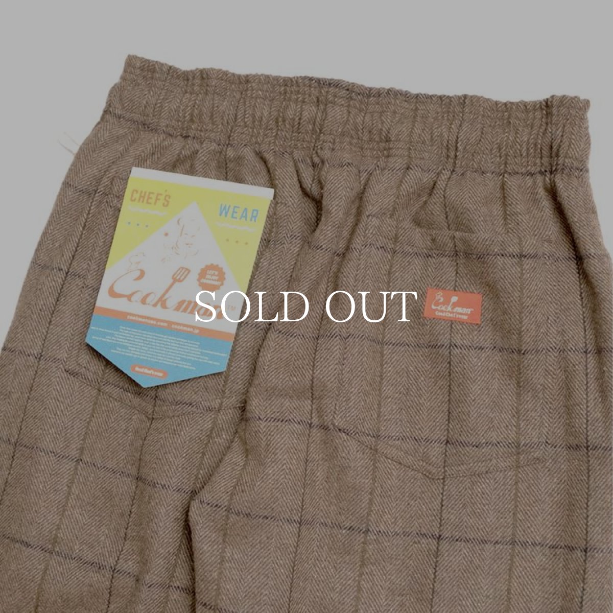画像9: COOKMAN  Chef Pants Wool Mix Check (Brown) (9)