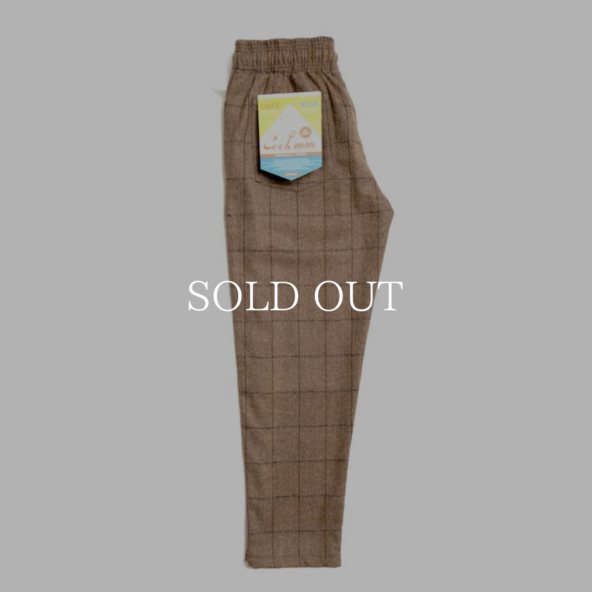 画像4: COOKMAN  Chef Pants Wool Mix Check (Brown) (4)