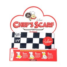 画像1: COOKMAN  Chef's Scarf Checker (BLACK) (1)