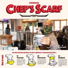 画像12: COOKMAN  Chef's Scarf Checker (BLACK) (12)