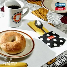 画像2: COOKMAN  Table Pocket Mat Reversible Chidori & Dots (WHITE) (2)