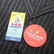 画像4: COOKMAN  Lab.Jacket Wool Mix Stripe Gray (GRAY) (4)