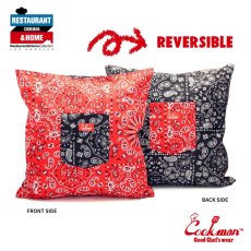 画像1: COOKMAN  Cushion Pocket Cover Reversible Paisley Red & Black (MULTI) (1)